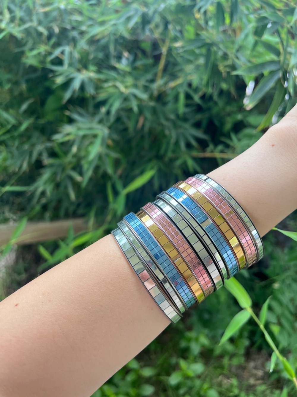 Multi-Color bangle bracelets - Picture 4 of 4